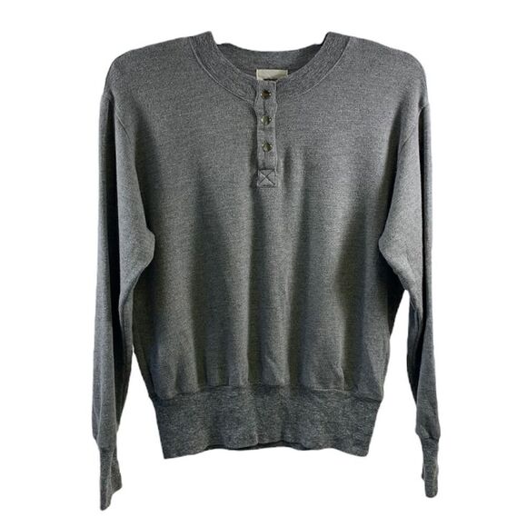 Monrow + Soul Cycle Gray Det Embroidered Sweatshirt Size XS - Picture 1 of 12